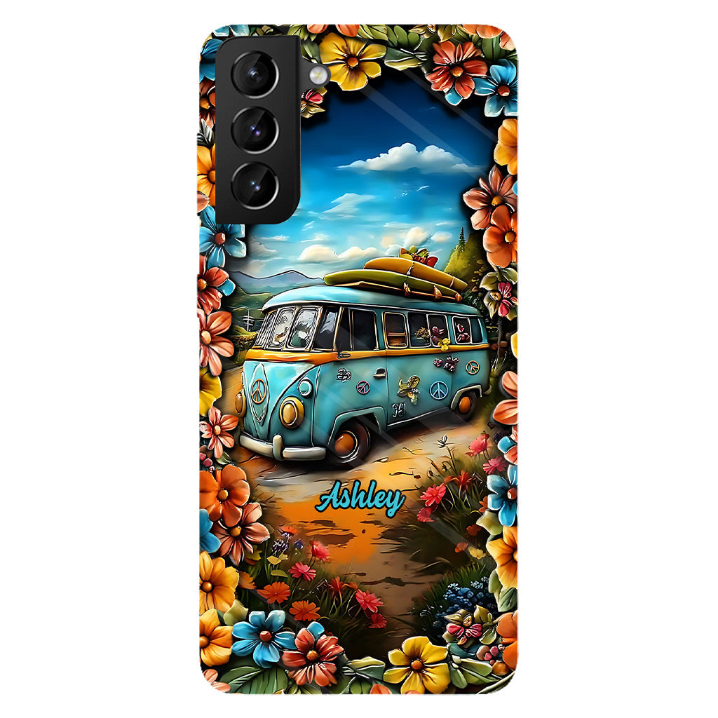 Coque de téléphone personnalisée Hippie Van - Motif hippie intégral