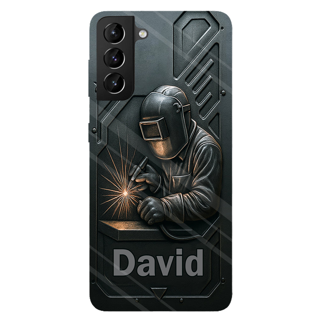 Coole Schweißer-Männer – Personalisierte Handyhülle mit Schweißer-Motiv und Volldruck