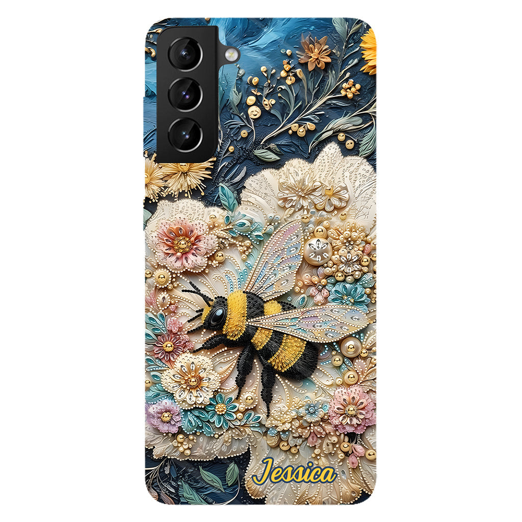 Bee Kind – Personalisierte Handyhülle mit Bienenmotiv