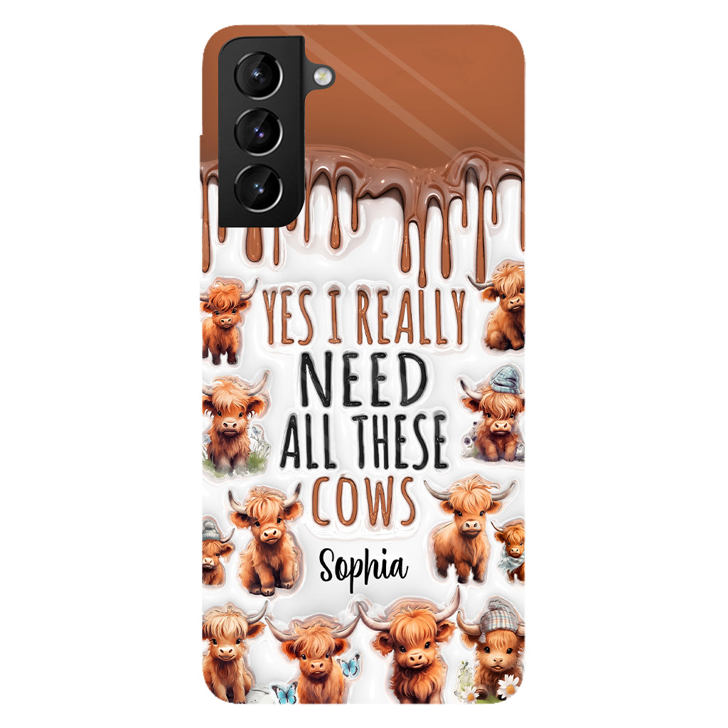 Oui, j'ai vraiment besoin de toutes ces vaches - Coque de téléphone personnalisée avec impression intégrale