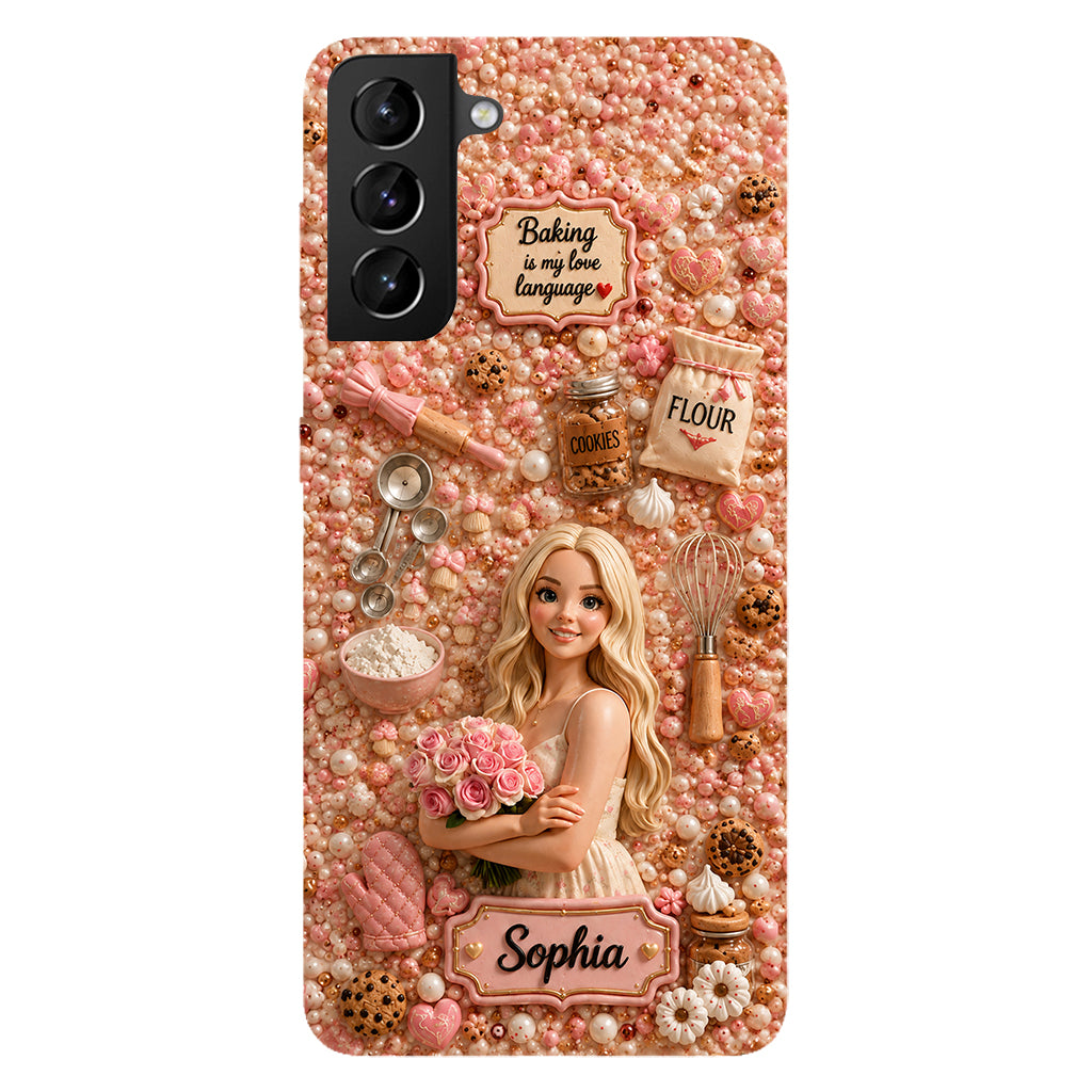 Backen ist meine Liebessprache - Personalisierte Handyhülle mit Volldruck