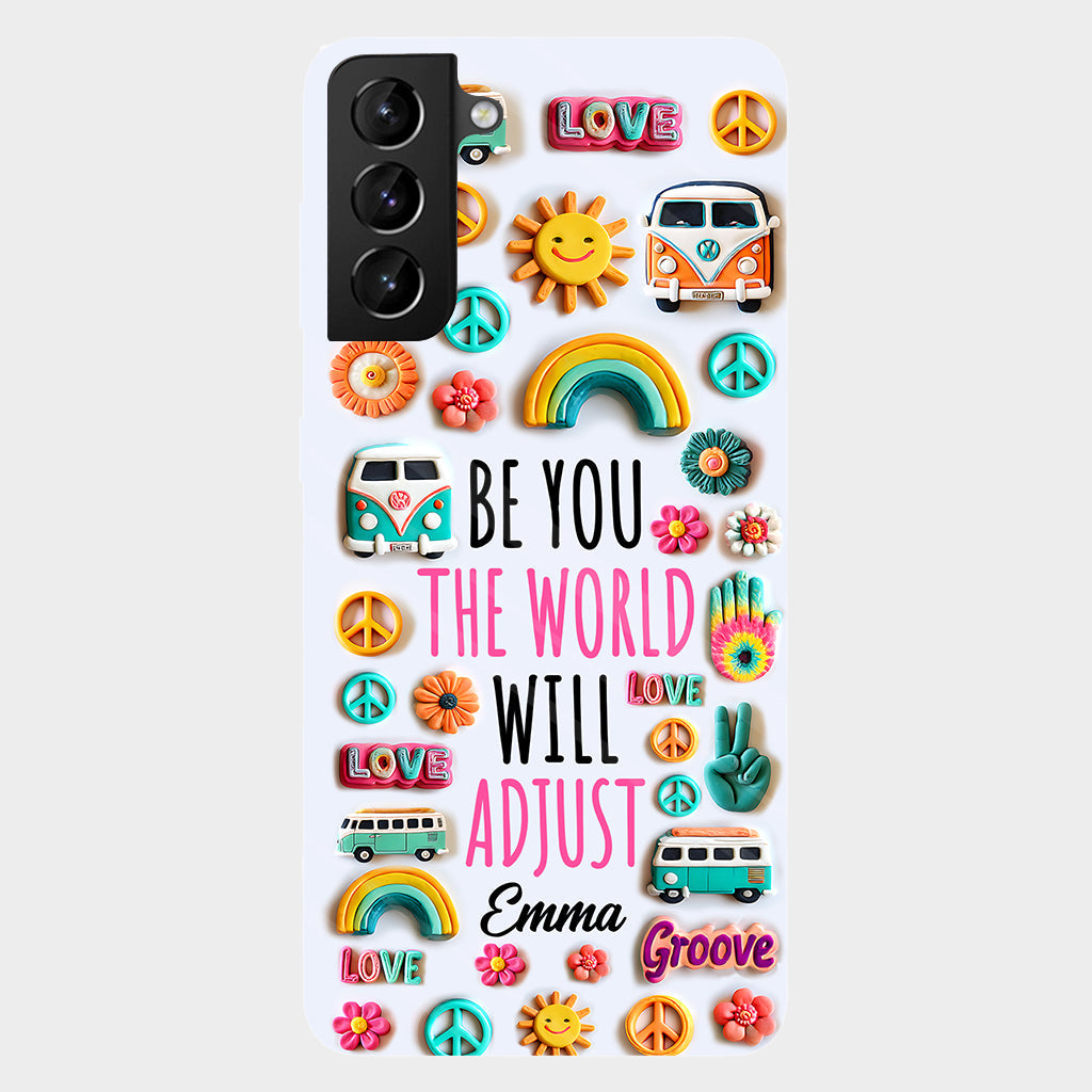 Sei du selbst – Personalisierte Handyhülle im Hippie-Stil mit Allover-Print