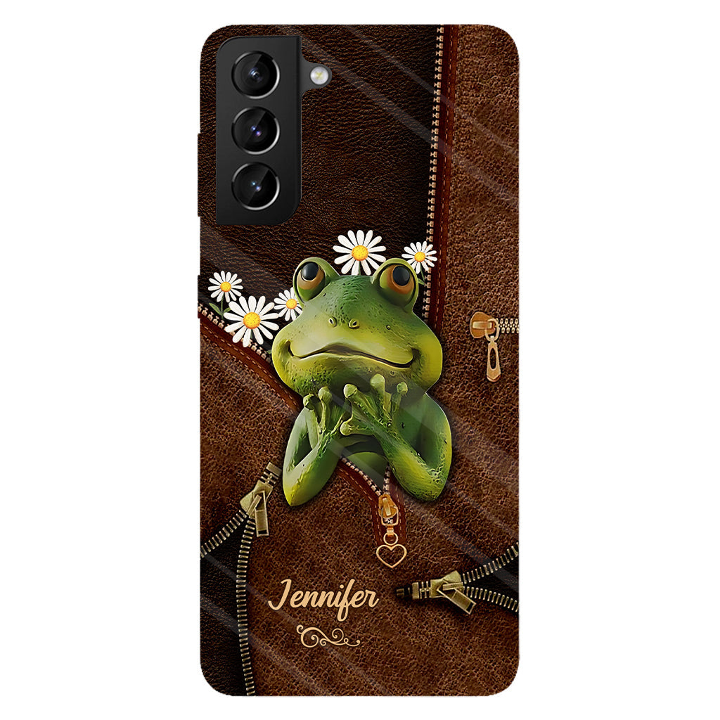 Niedliche Frösche – Personalisierte Handyhülle mit Frosch-Vollbilddruck