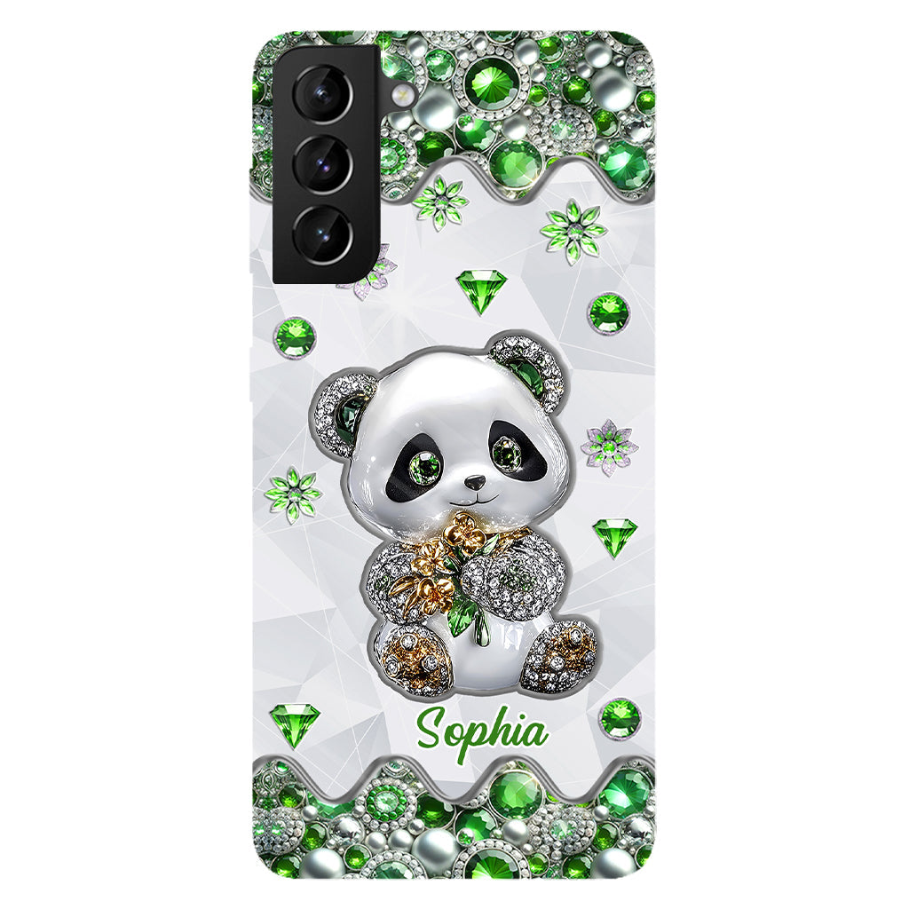 Einfach ein Mädchen, das Pandas liebt – Personalisierte Handyhülle mit Panda-Motiv