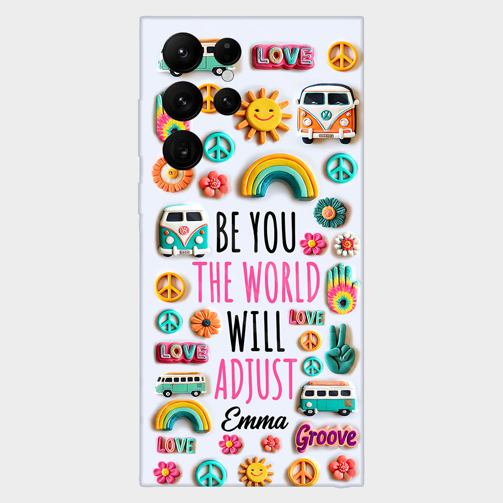 Sei du selbst – Personalisierte Handyhülle im Hippie-Stil mit Allover-Print