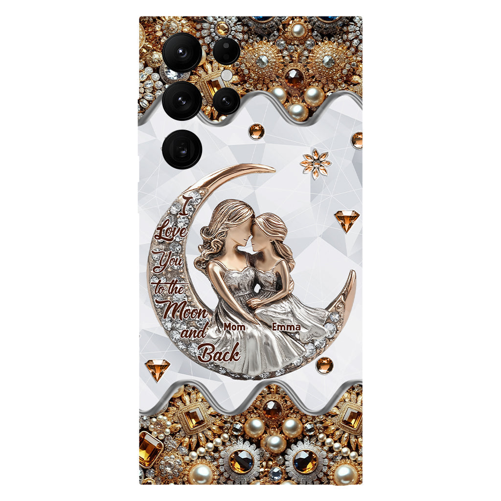 I Love You To The Moon And Back - Personalized Mother Full Print Phone Case