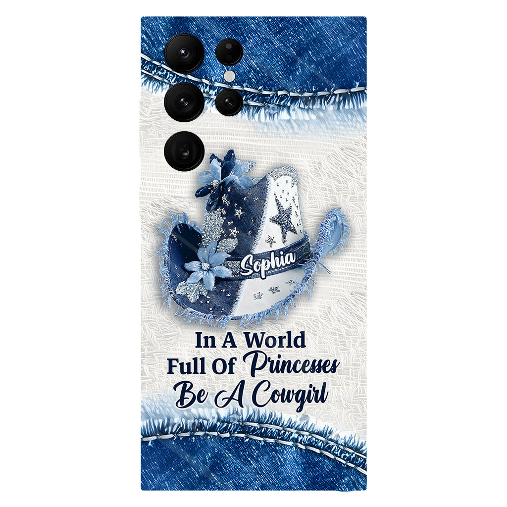 Dans un monde plein de princesses - Coque de téléphone personnalisée avec motif cowgirl