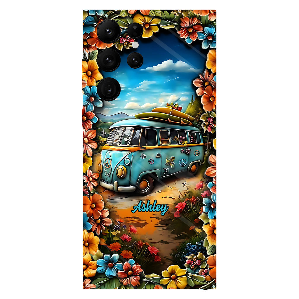 Coque de téléphone personnalisée Hippie Van - Motif hippie intégral