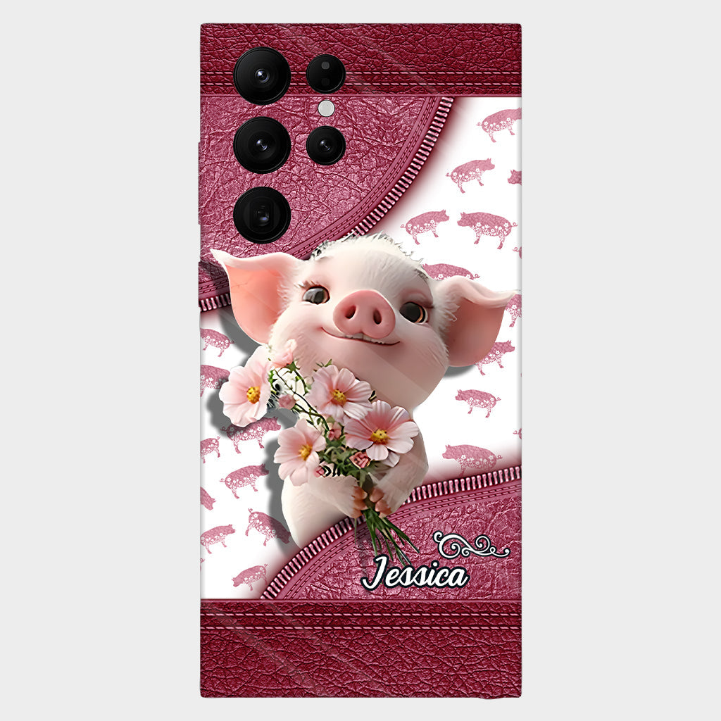 Coque de téléphone personnalisée « Amoureux des cochons » avec impression intégrale