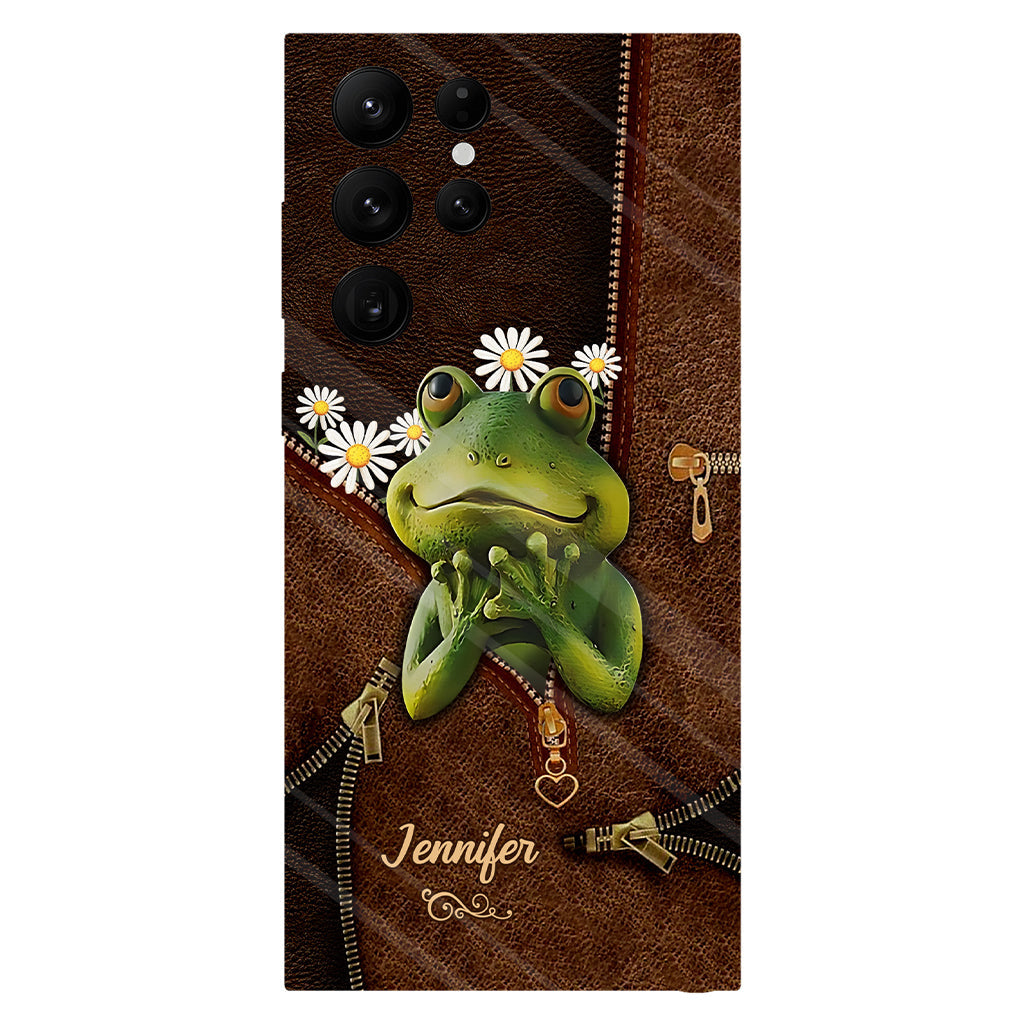 Niedliche Frösche – Personalisierte Handyhülle mit Frosch-Vollbilddruck