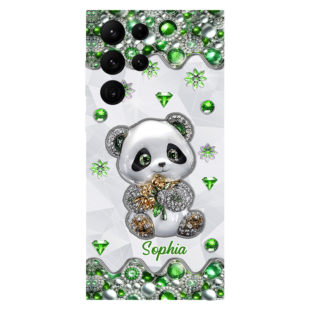 Einfach ein Mädchen, das Pandas liebt – Personalisierte Handyhülle mit Panda-Motiv