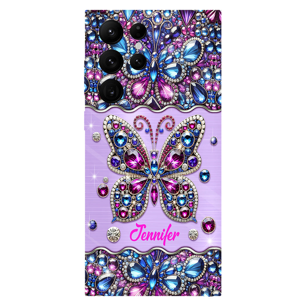 Glitzernder Schmetterling – Personalisierte Handyhülle mit Schmetterlingsmotiv