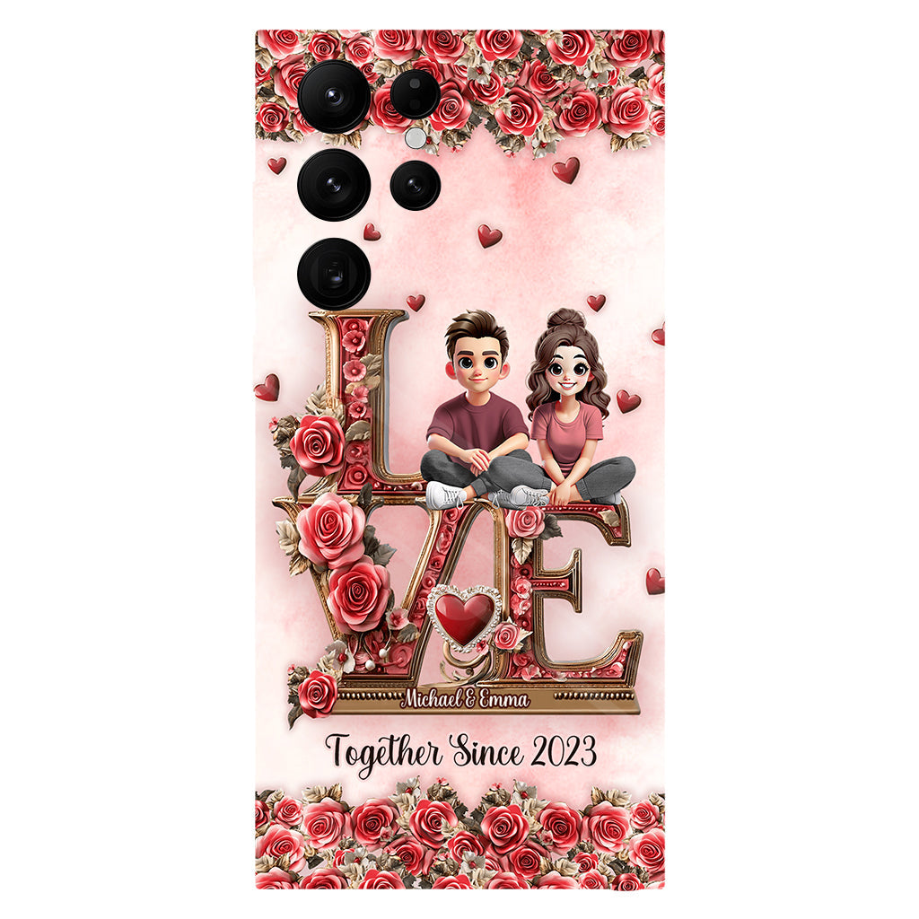 I Love You Forever - Personalized Couple Full Print Phone Case