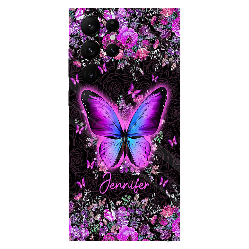 Coque de téléphone personnalisée avec motif papillons « J’adore les papillons »