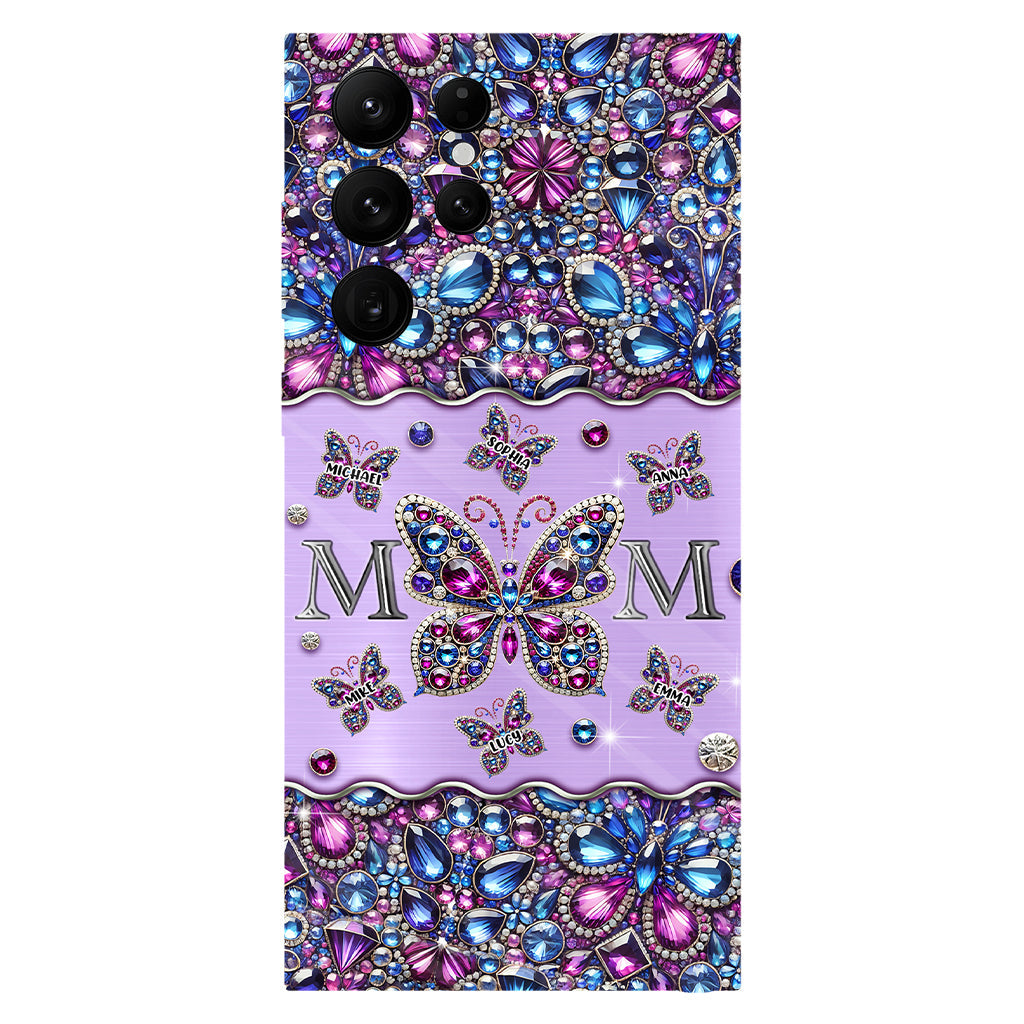 Mom And Children Butterflies - Personalized Mother Full Print Phone Case
