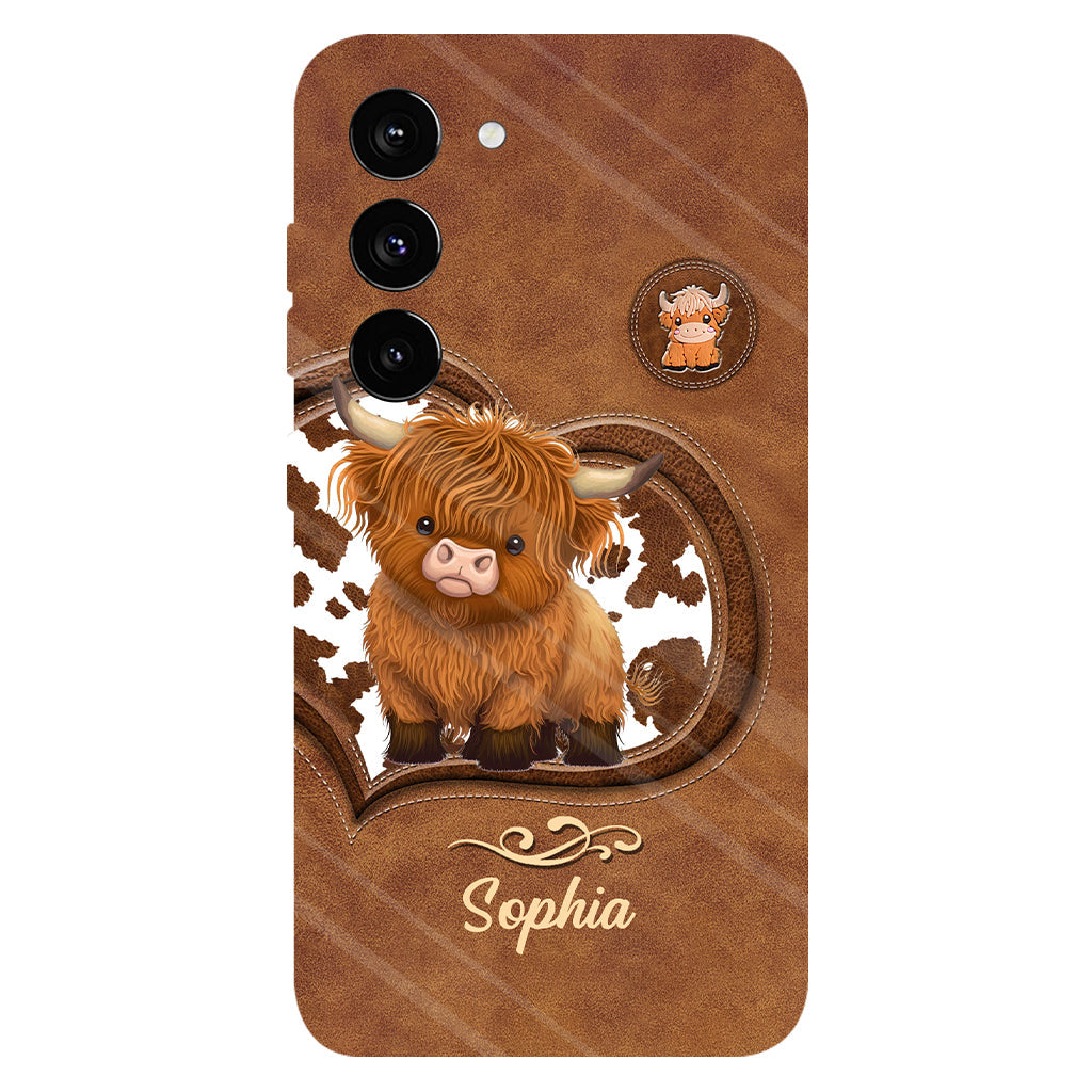 Coque de téléphone personnalisée avec imprimé vache des Highlands - Mignonne vache des Highlands