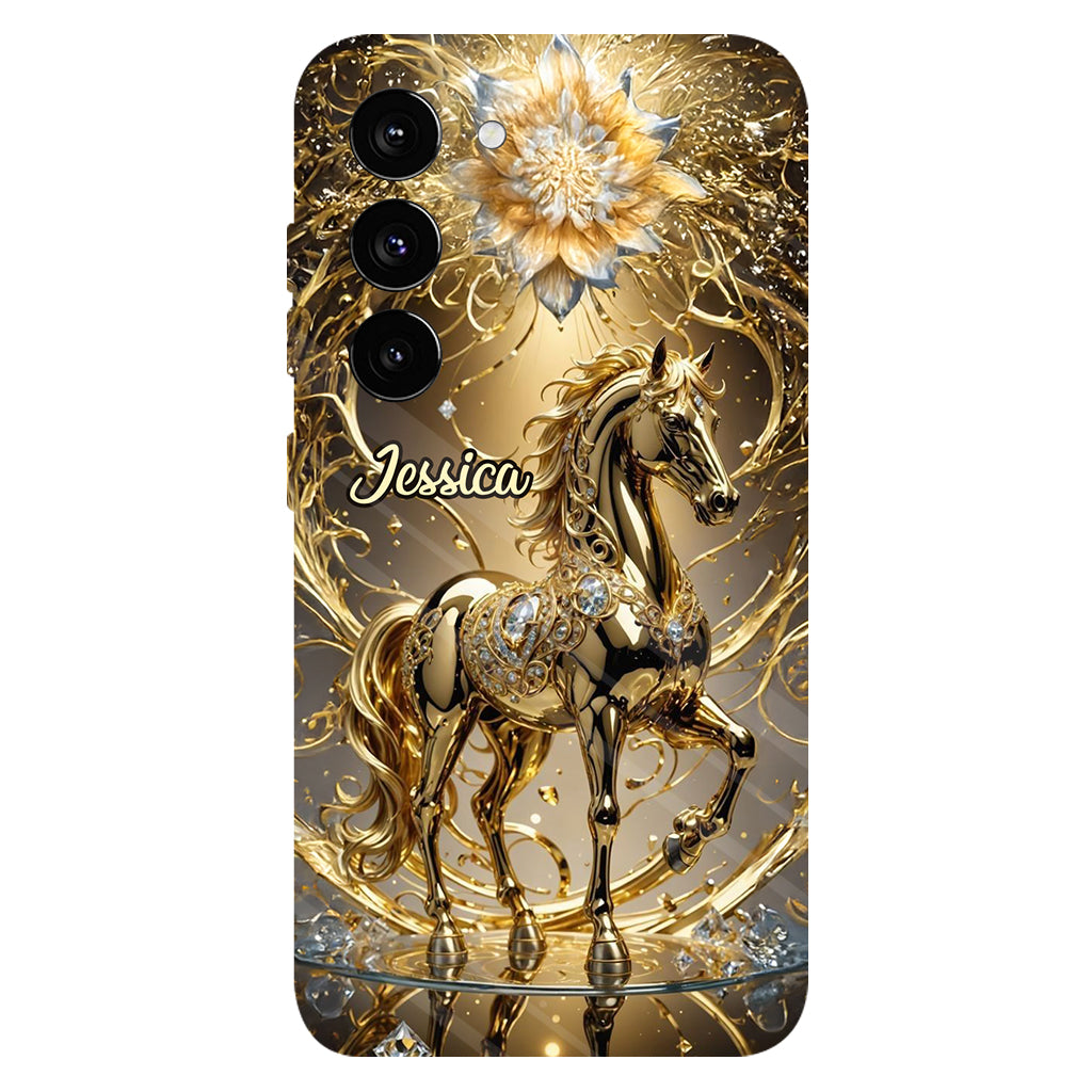 Coque de téléphone personnalisée avec motif cheval « Magnifique Cheval »