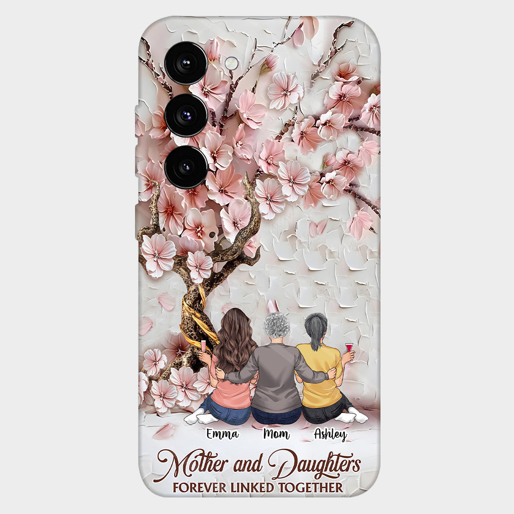 Mother And Daughters Forever Linked Together - Personalized Mother Full Print Phone Case