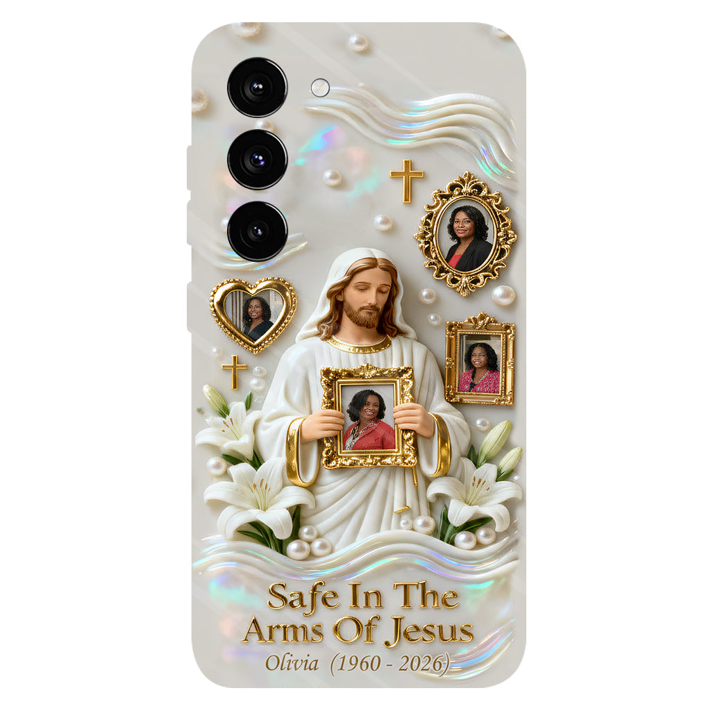 Sauver dans les bras de Jésus - Coque de téléphone commémorative personnalisée avec impression intégrale