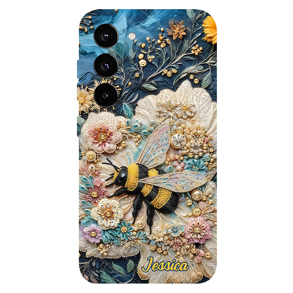 Bee Kind – Personalisierte Handyhülle mit Bienenmotiv