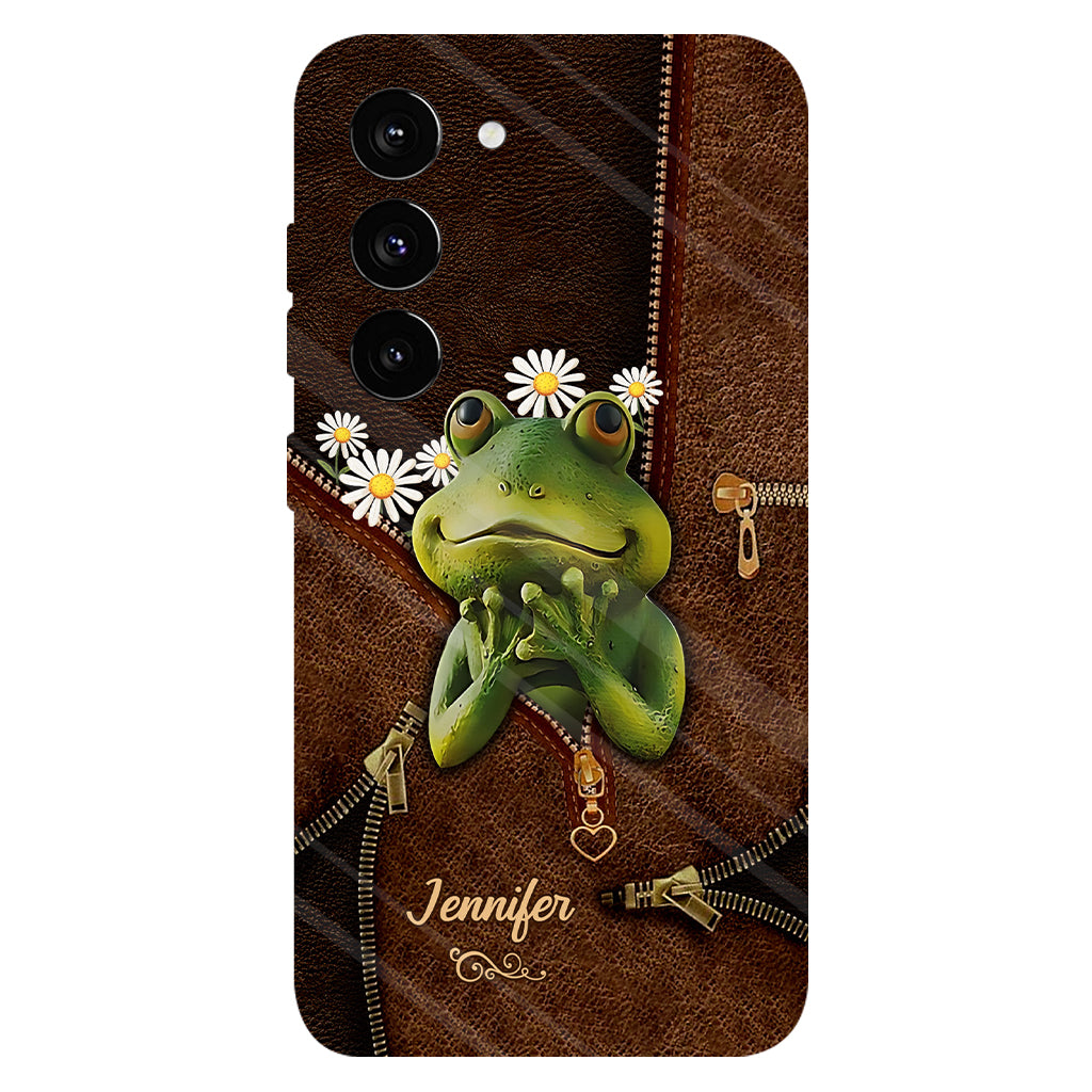Niedliche Frösche – Personalisierte Handyhülle mit Frosch-Vollbilddruck