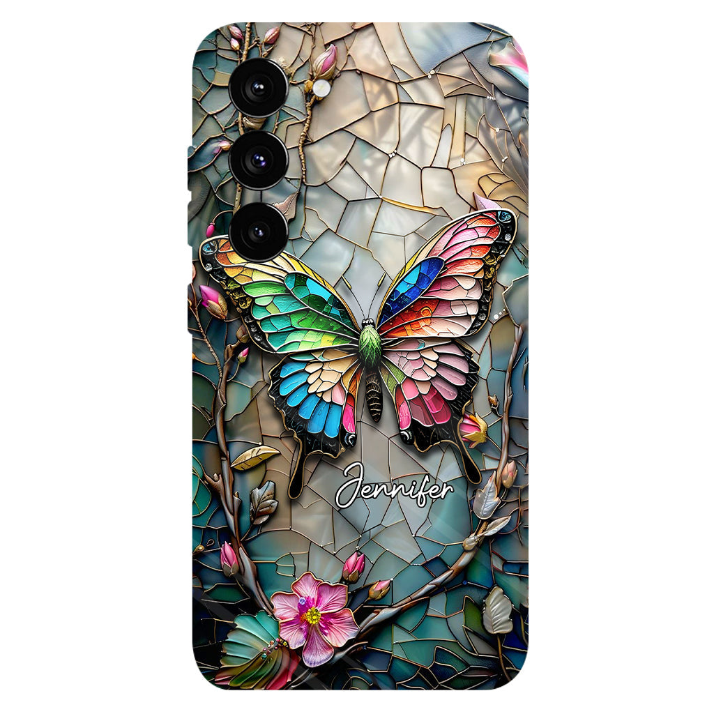 Schmetterlinge lieben – Personalisierte Handyhülle mit Schmetterlingsmotiv