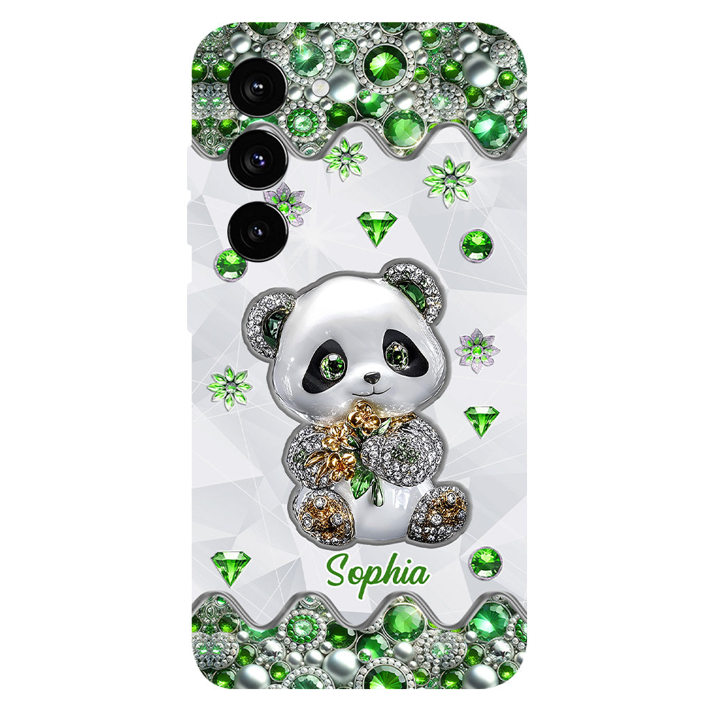 Einfach ein Mädchen, das Pandas liebt – Personalisierte Handyhülle mit Panda-Motiv