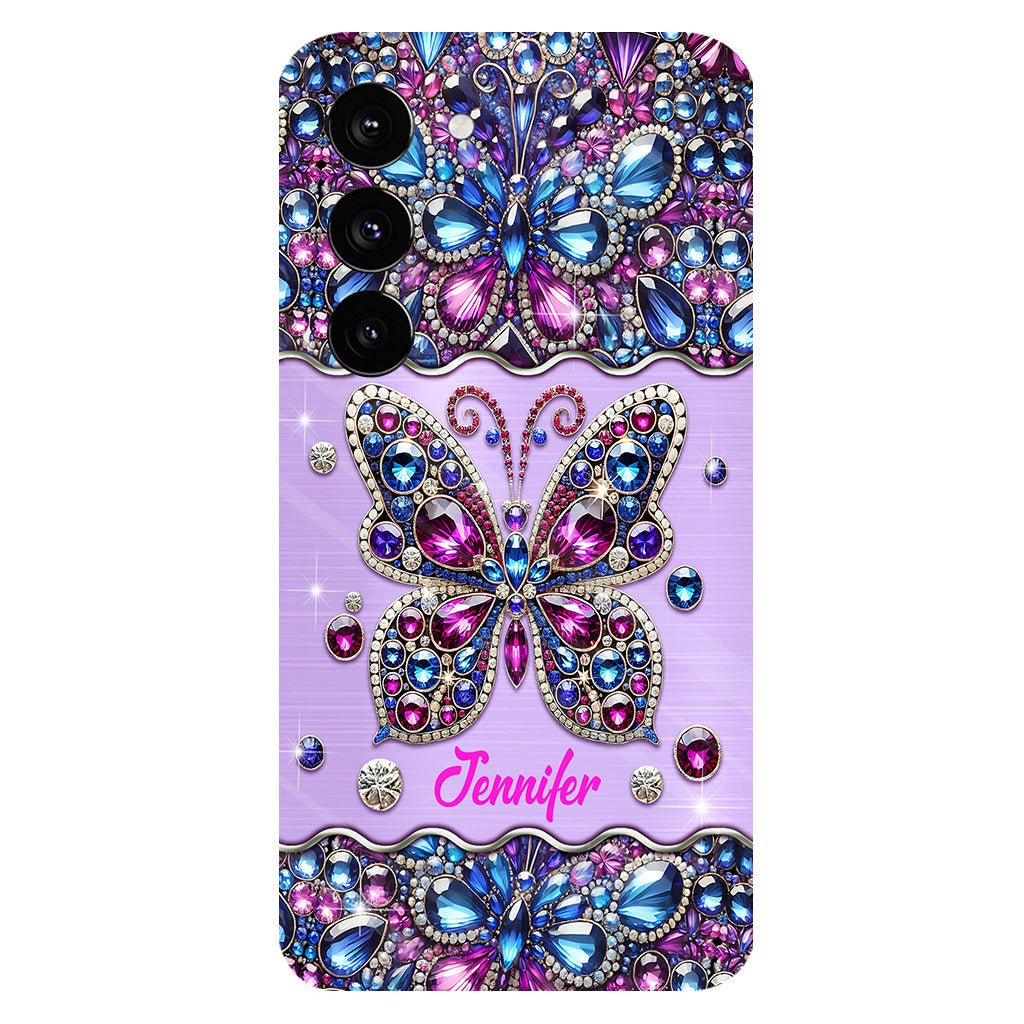 Glitzernder Schmetterling – Personalisierte Handyhülle mit Schmetterlingsmotiv