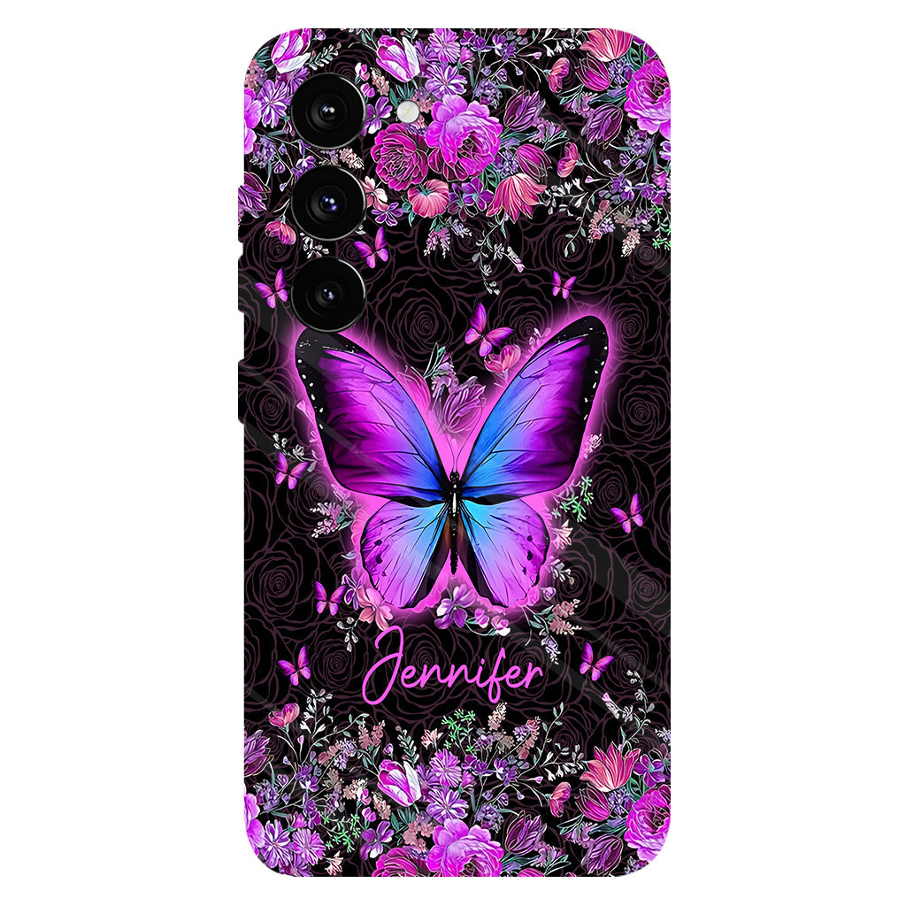 Coque de téléphone personnalisée avec motif papillons « J’adore les papillons »