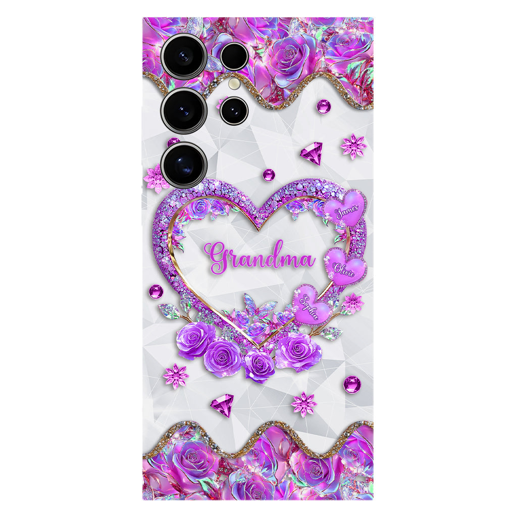 Grandma's Mom's Sweethearts - Personalized Grandma Full Print Phone Case