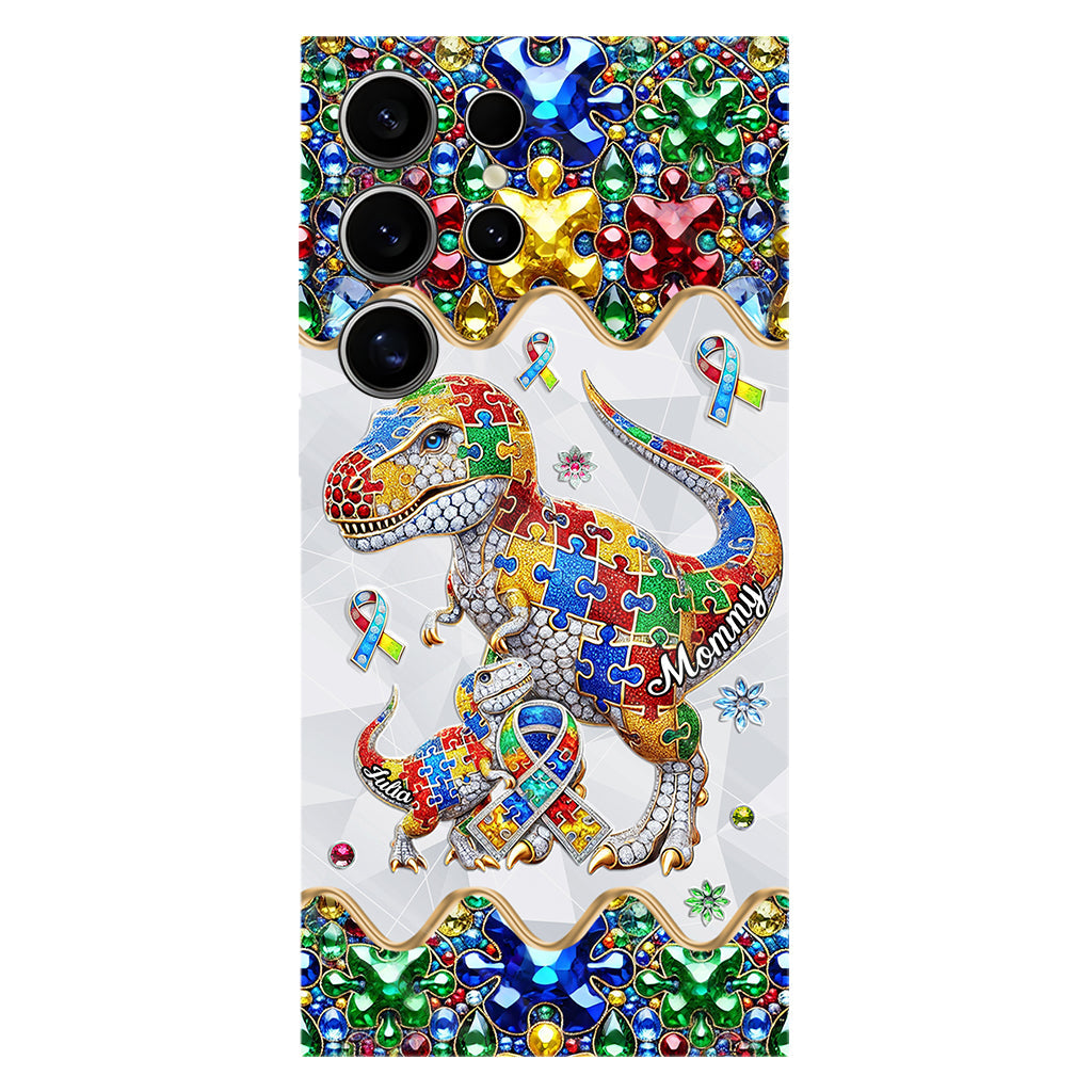 Strong Mama - Coque de téléphone personnalisée avec impression intégrale pour la sensibilisation à l'autisme