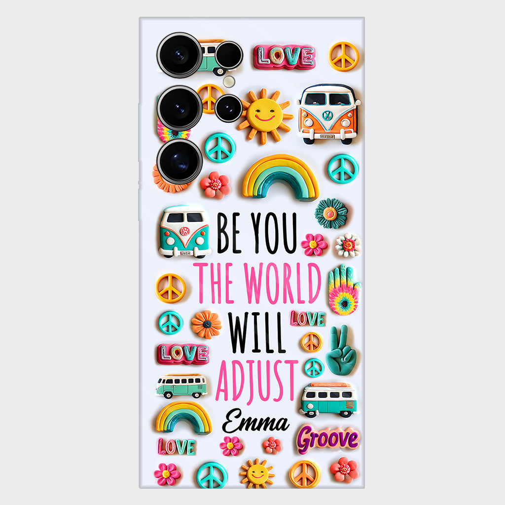 Sei du selbst – Personalisierte Handyhülle im Hippie-Stil mit Allover-Print