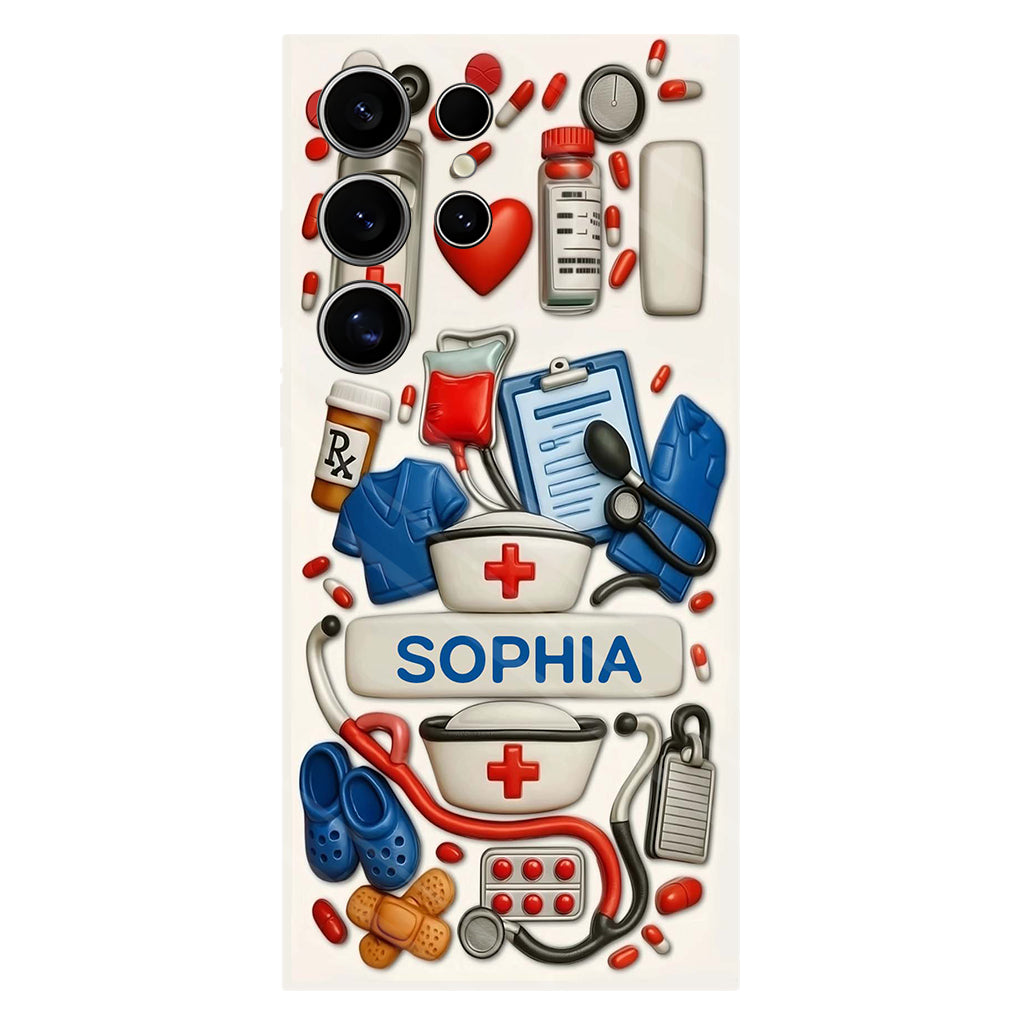 Les infirmières sont au cœur des soins de santé - Coque de téléphone personnalisée avec impression intégrale « Infirmière »