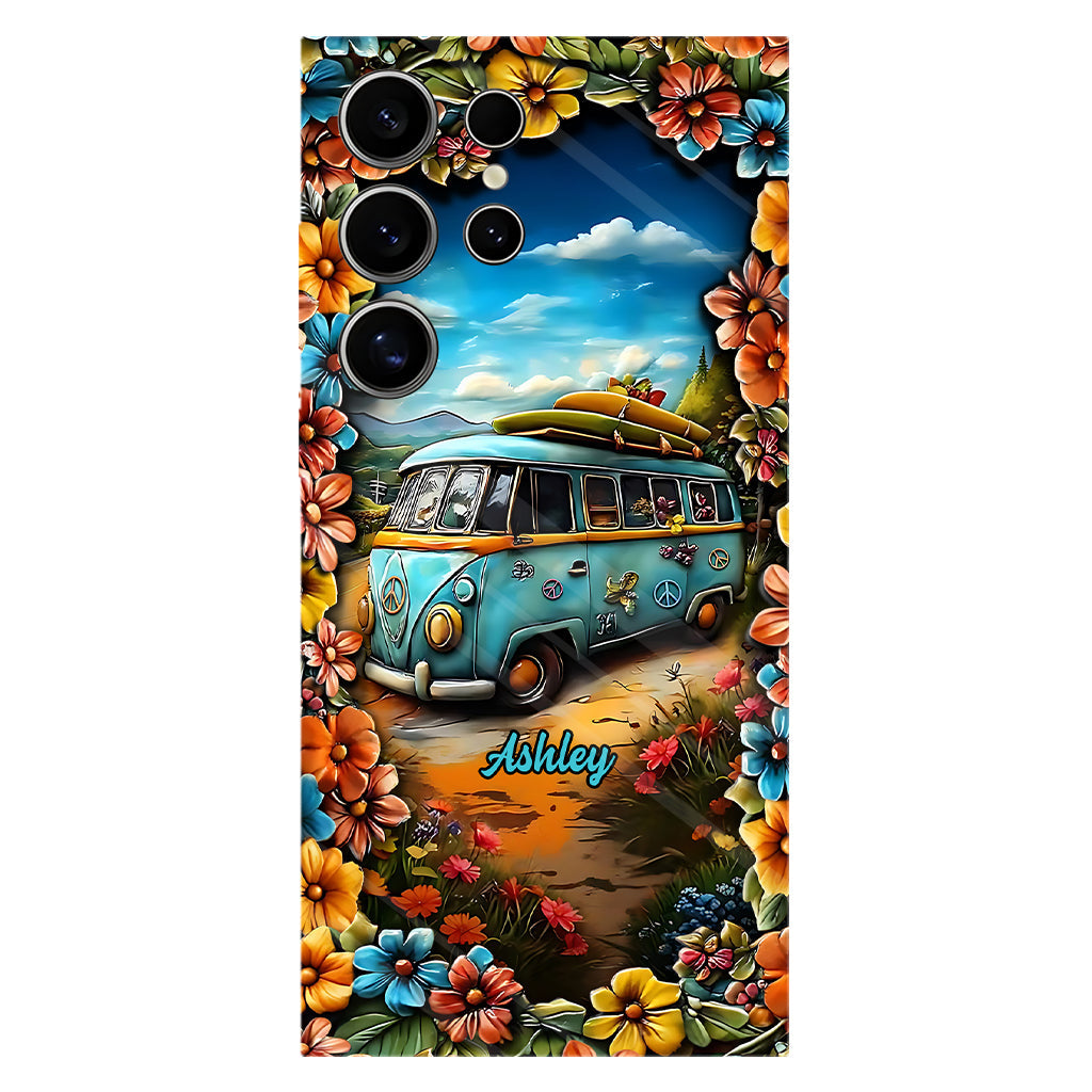 Coque de téléphone personnalisée Hippie Van - Motif hippie intégral