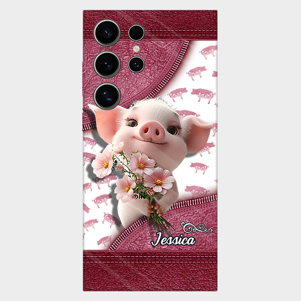 Coque de téléphone personnalisée « Amoureux des cochons » avec impression intégrale