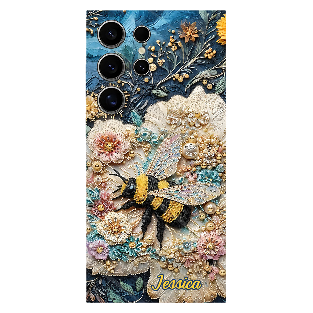 Bee Kind – Personalisierte Handyhülle mit Bienenmotiv