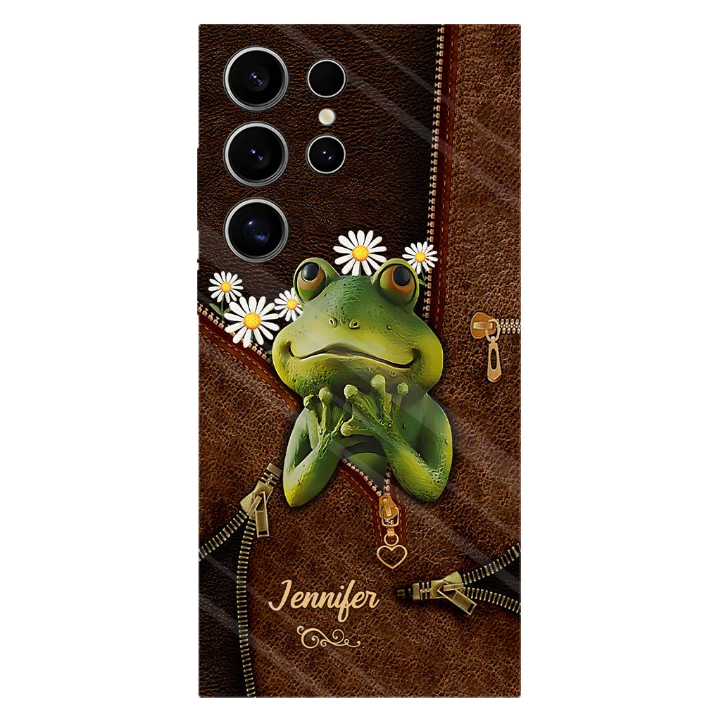 Niedliche Frösche – Personalisierte Handyhülle mit Frosch-Vollbilddruck