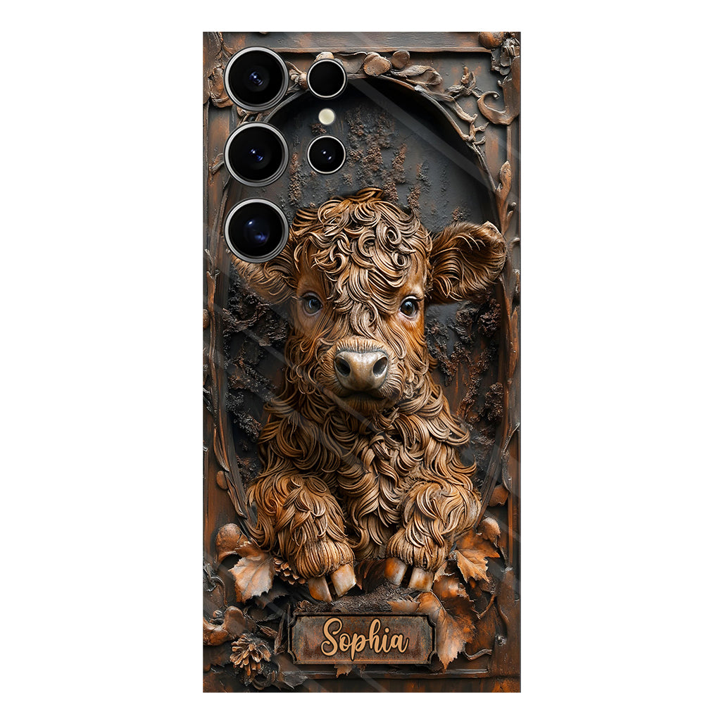 Coque de téléphone personnalisée avec imprimé intégral « Bébé vache »