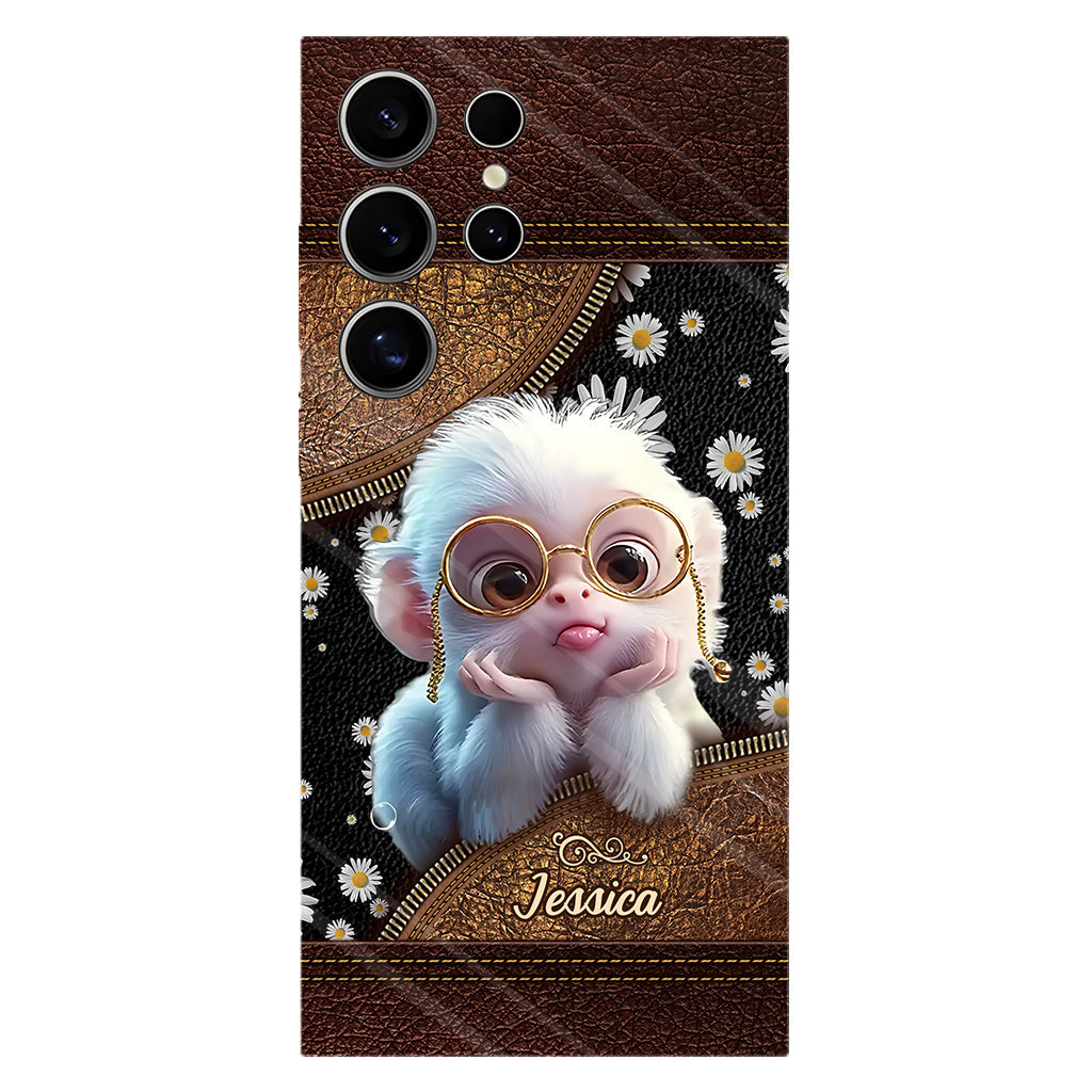 Coque de téléphone personnalisée avec imprimé intégral représentant un singe mignon