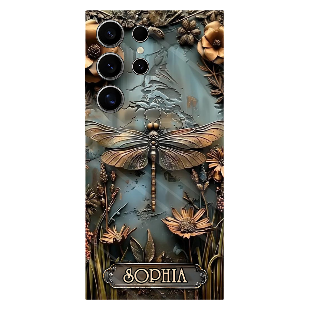 Beautiful Drafgonfly, Butterfly, Hummingbird - Personalized Gardening Full Print Phone Case