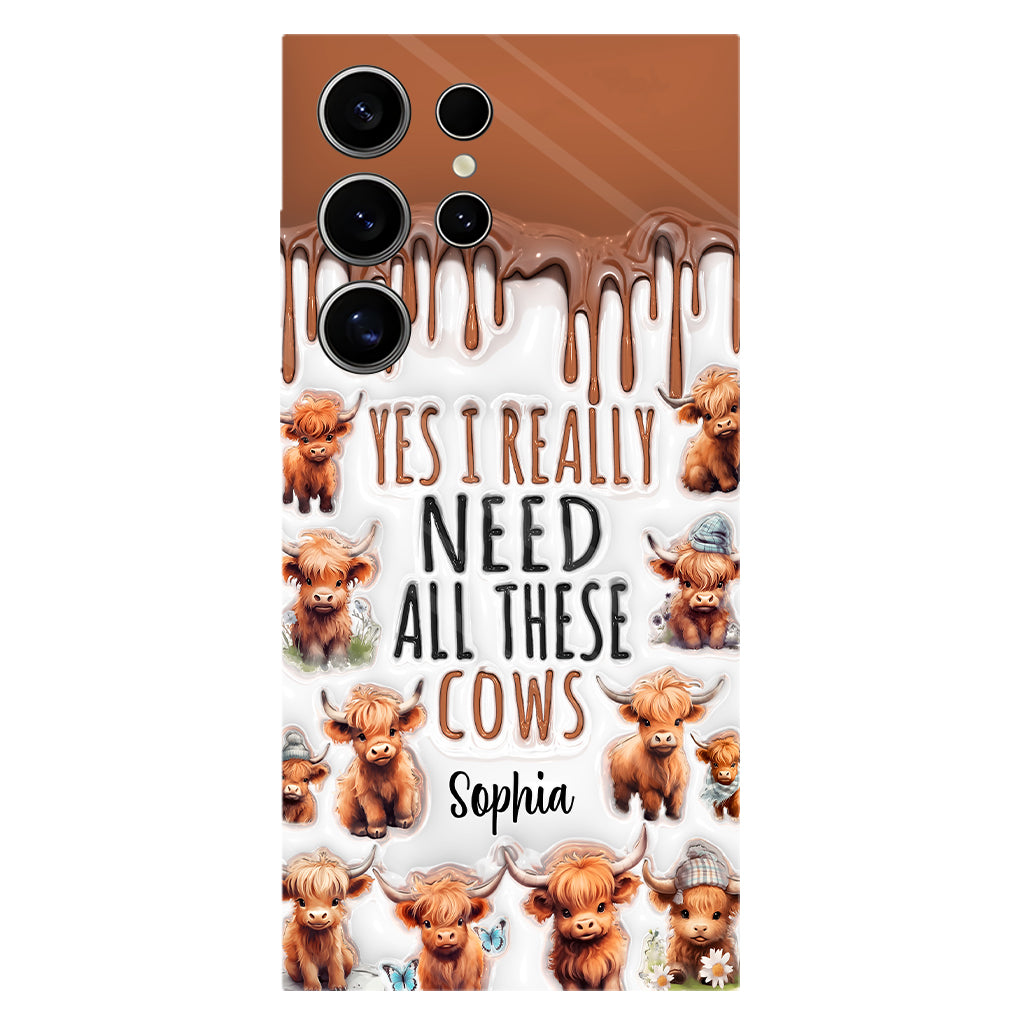 Oui, j'ai vraiment besoin de toutes ces vaches - Coque de téléphone personnalisée avec impression intégrale