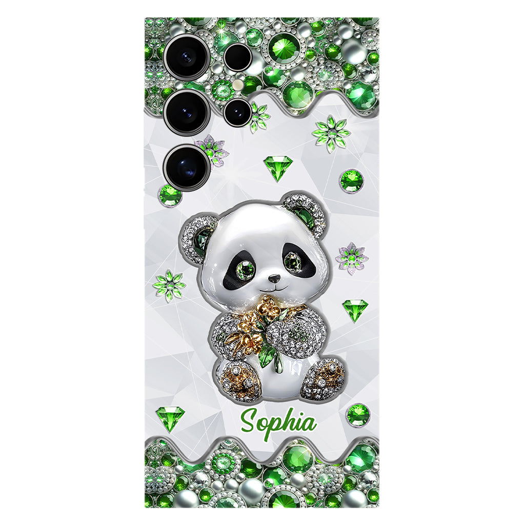 Einfach ein Mädchen, das Pandas liebt – Personalisierte Handyhülle mit Panda-Motiv