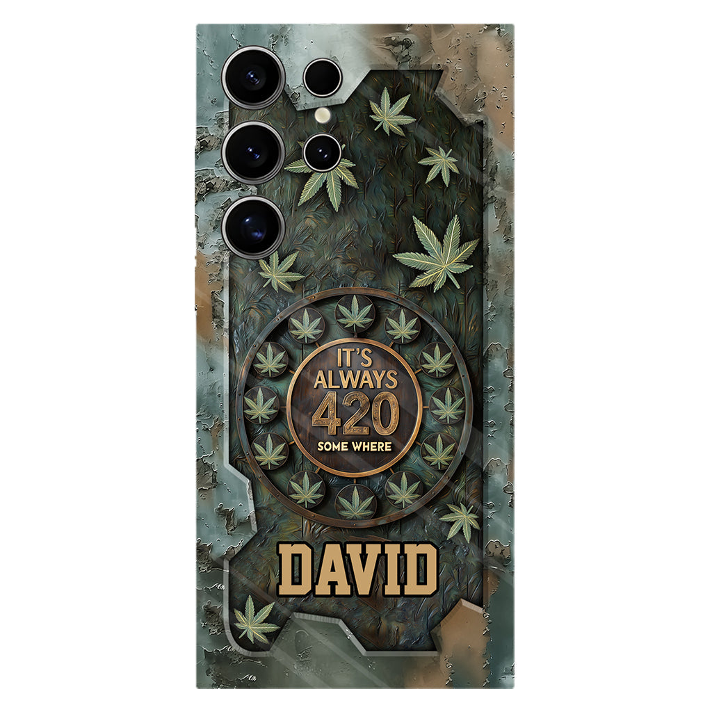 C'est toujours 420 - Coque de téléphone personnalisée avec impression intégrale sur le thème du cannabis