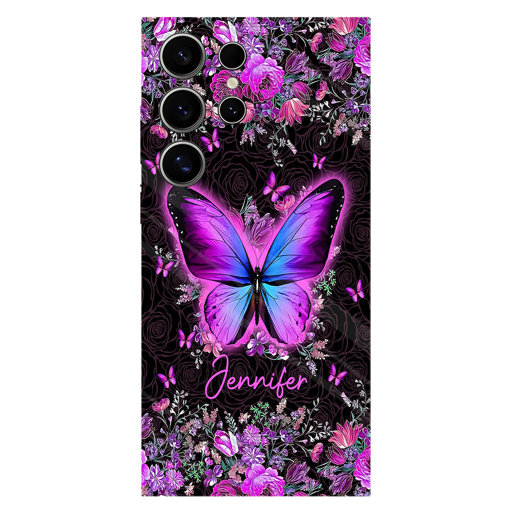 Coque de téléphone personnalisée avec motif papillons « J’adore les papillons »
