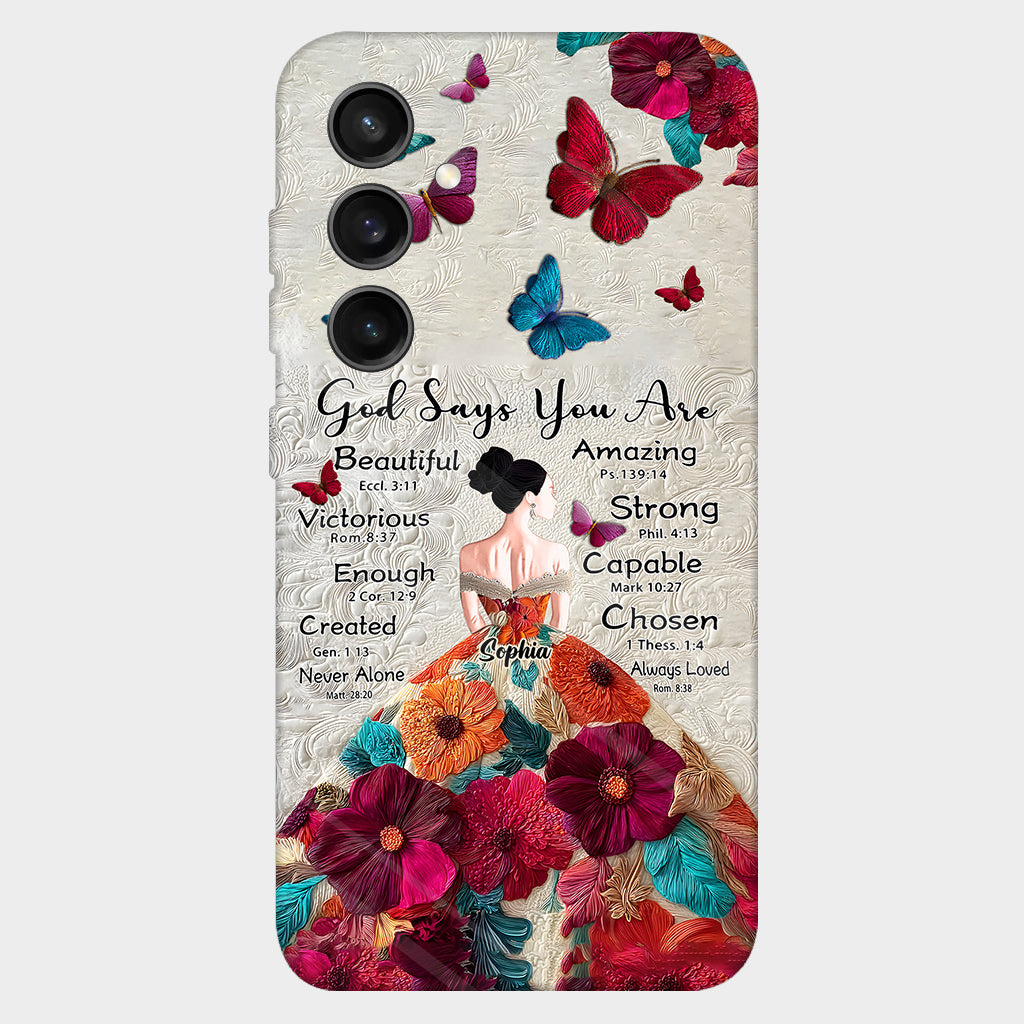 God Says You Are Enough - Personalized Christian Full Print Phone Case