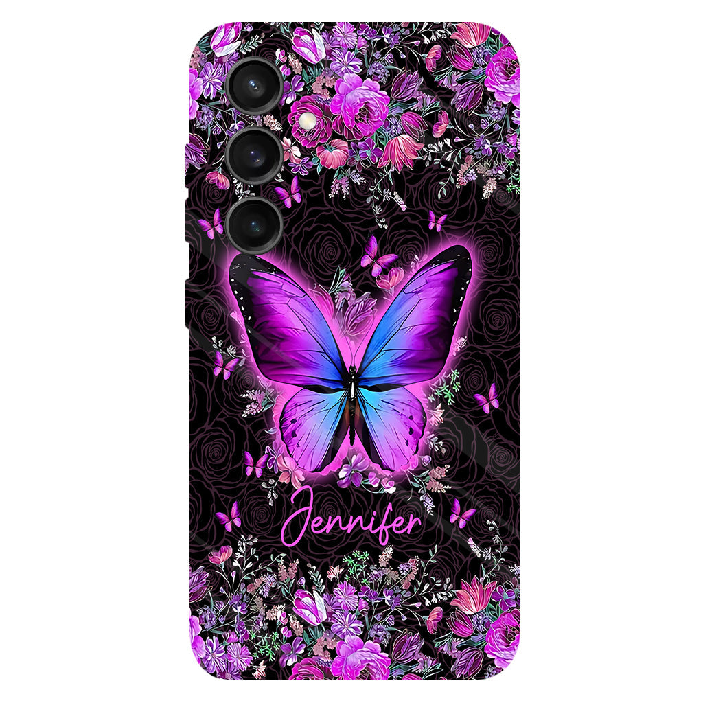 Coque de téléphone personnalisée avec motif papillons « J’adore les papillons »