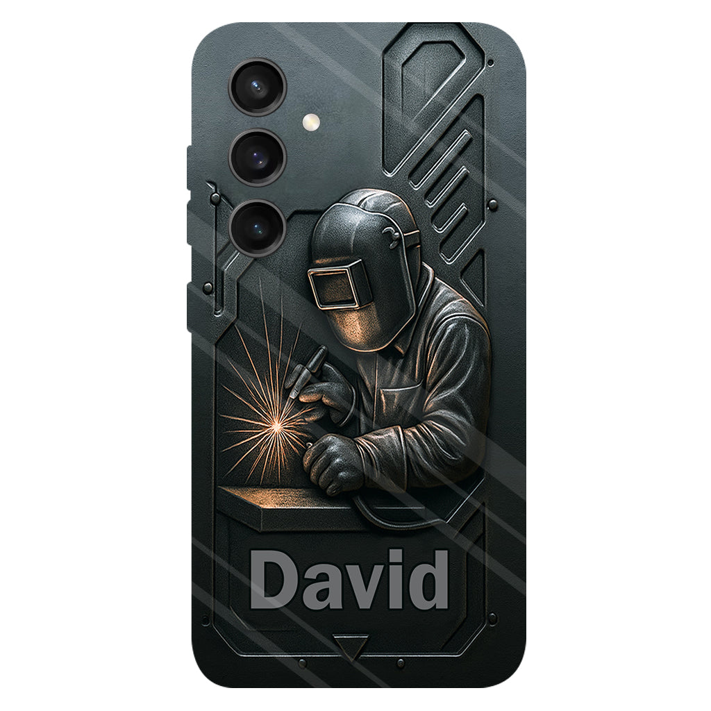 Coole Schweißer-Männer – Personalisierte Handyhülle mit Schweißer-Motiv und Volldruck