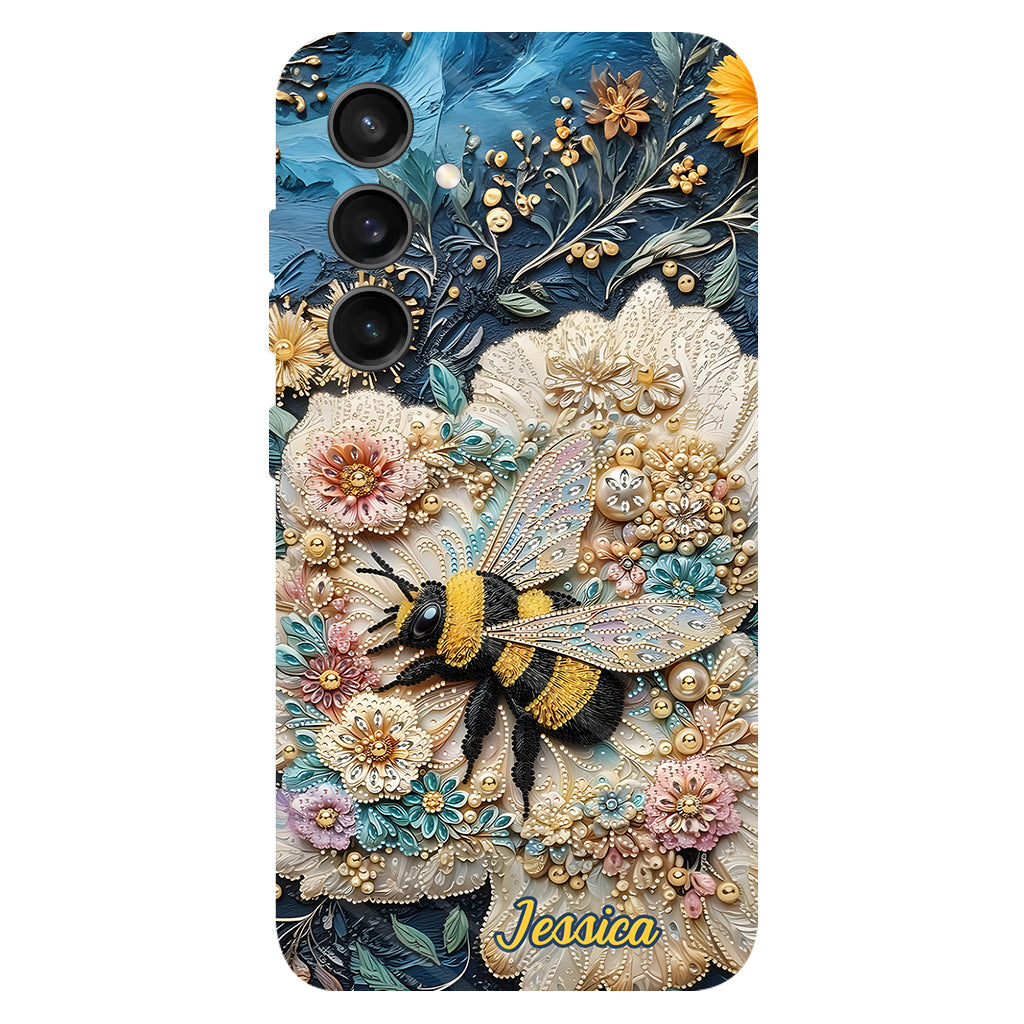Bee Kind – Personalisierte Handyhülle mit Bienenmotiv