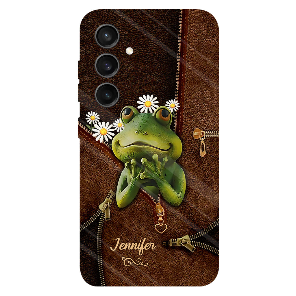 Niedliche Frösche – Personalisierte Handyhülle mit Frosch-Vollbilddruck