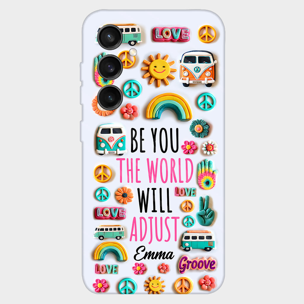 Sei du selbst – Personalisierte Handyhülle im Hippie-Stil mit Allover-Print